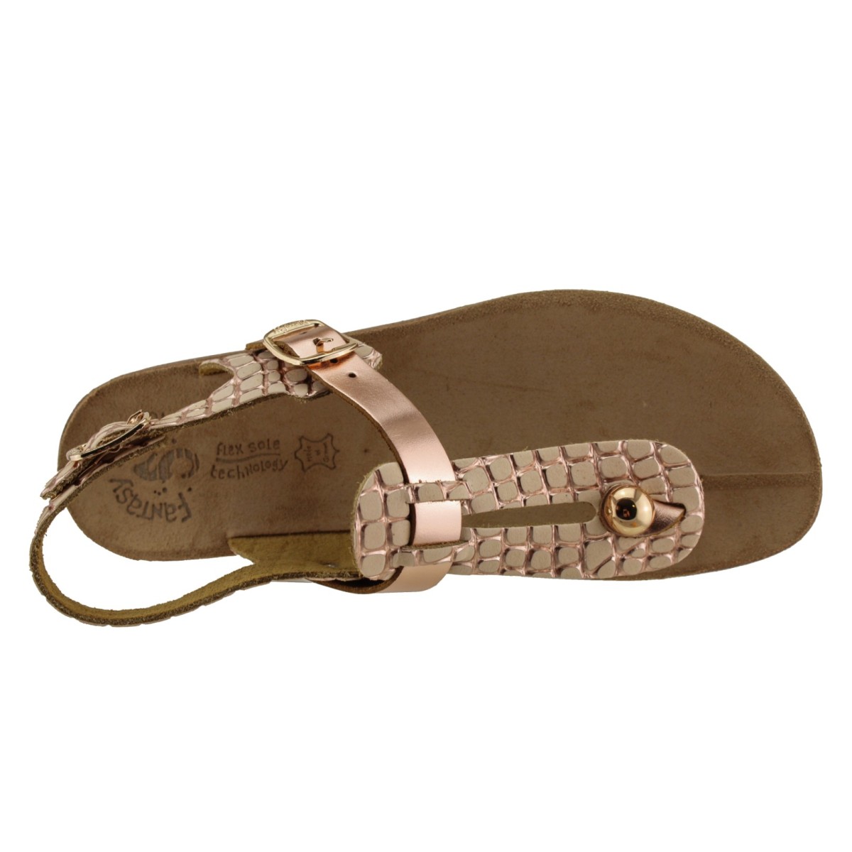 FANTASY SANDALS S9005 ROSEGOLD CROCO