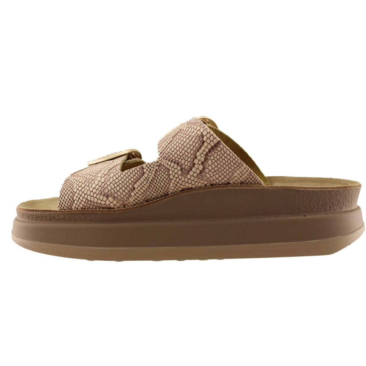 FANTASY SANDALS S1100 ROSEGOLD LIZARD