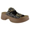 FANTASY SANDALS Γυναικεία Σανδάλια Πλατφόρμες Δέρμα S2100 Black Giraffe