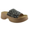 FANTASY SANDALS Γυναικεία Σανδάλια Πλατφόρμες Δέρμα S2101 Black Giraffe