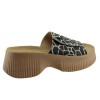 FANTASY SANDALS Γυναικεία Σανδάλια Πλατφόρμες Δέρμα S2101 Black Giraffe