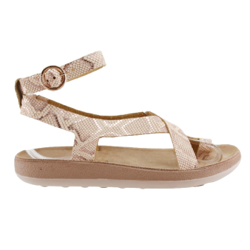 FANTASY SANDALS S910 ROSEGOLD LIZARD