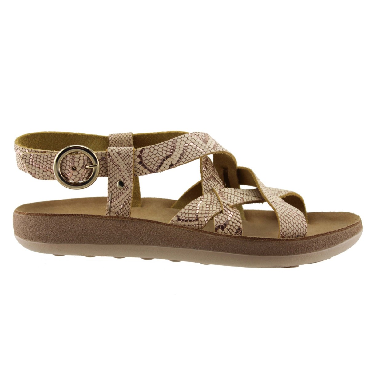 FANTASY SANDALS S906 ROSEGOLD LIZARD FANTASY SANDALS S906 ROSEGOLD LIZARD