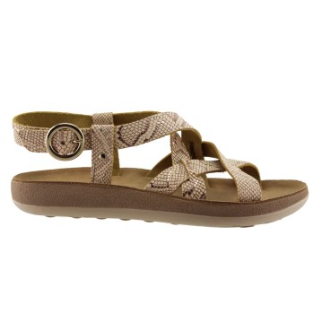 FANTASY SANDALS S906 ROSEGOLD LIZARD