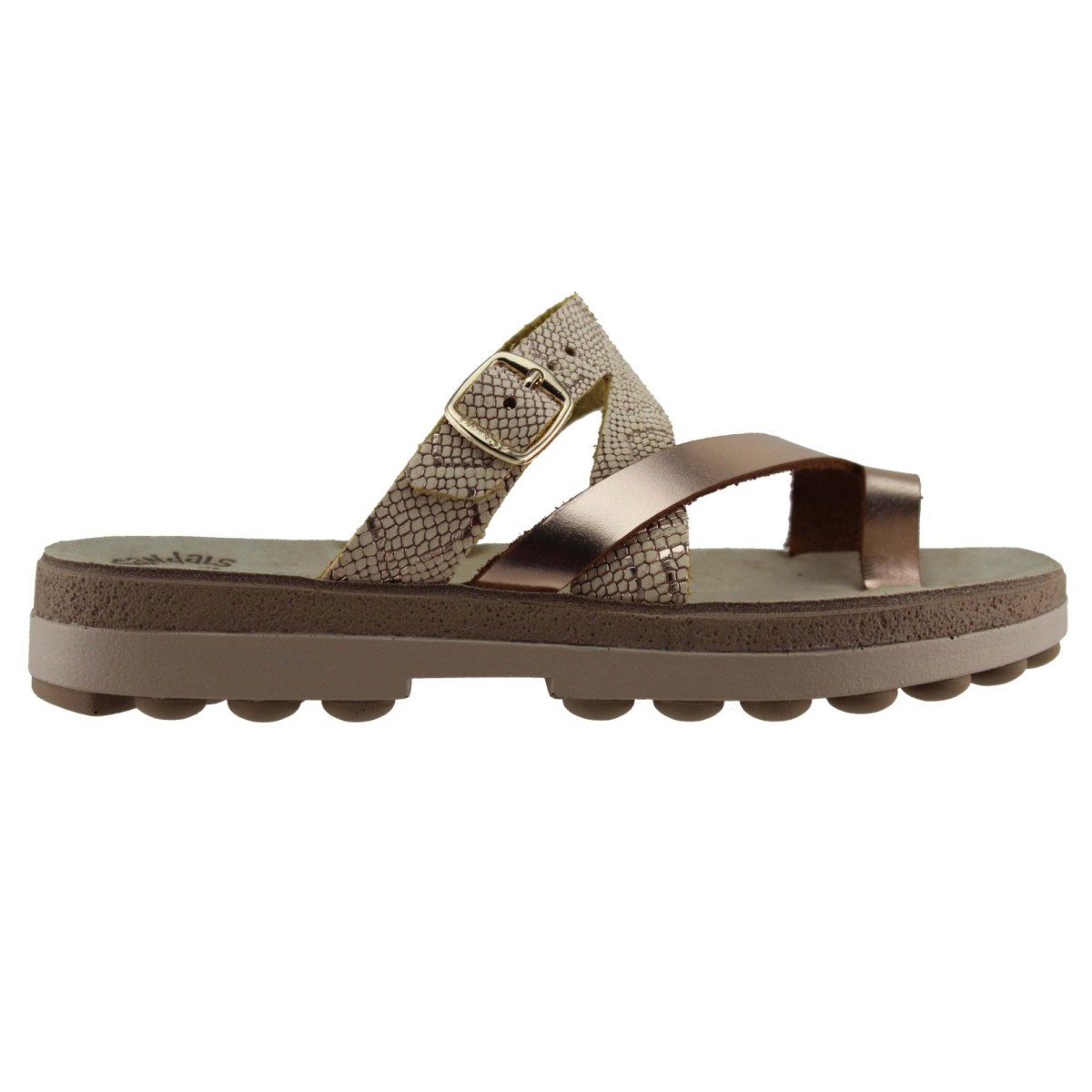 FANTASY SANDALS S9044 ROSEGOLD LIZARD