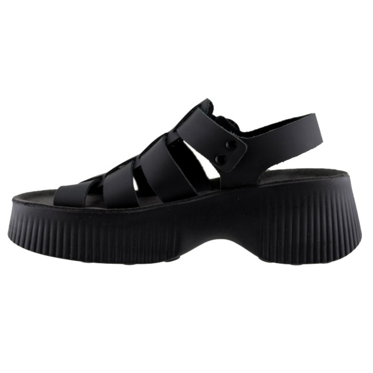 FANTASY SANDALS Γυναικεία Πέδιλα Πλατφόρμες Δέρμα S2106 Black FANTASY SANDALS Γυναικεία Πέδιλα Πλατφόρμες Δέρμα S2106 Black
