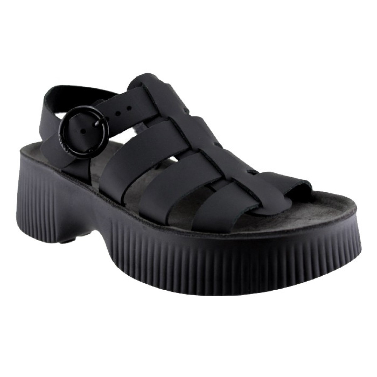 FANTASY SANDALS Γυναικεία Πέδιλα Πλατφόρμες Δέρμα S2106 Black FANTASY SANDALS Γυναικεία Πέδιλα Πλατφόρμες Δέρμα S2106 Black