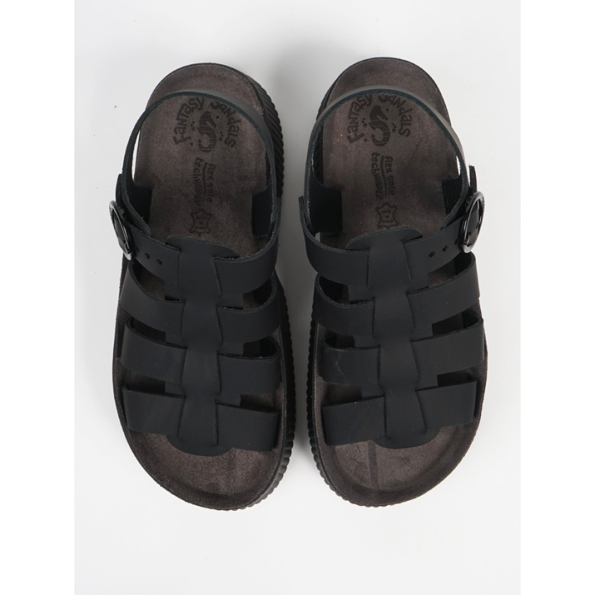 FANTASY SANDALS Γυναικεία Πέδιλα Πλατφόρμες Δέρμα S2106 Black FANTASY SANDALS Γυναικεία Πέδιλα Πλατφόρμες Δέρμα S2106 Black