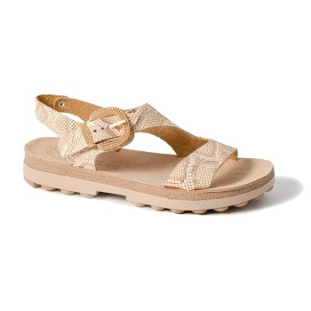 FANTASY SANDALS Γυναικεία πέδιλα S9055 ROSEGOLD LIZARD