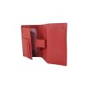Ginis Leather Γυναικείο Πορτοφόλι Δέρμα FLO1 Κόκκινο