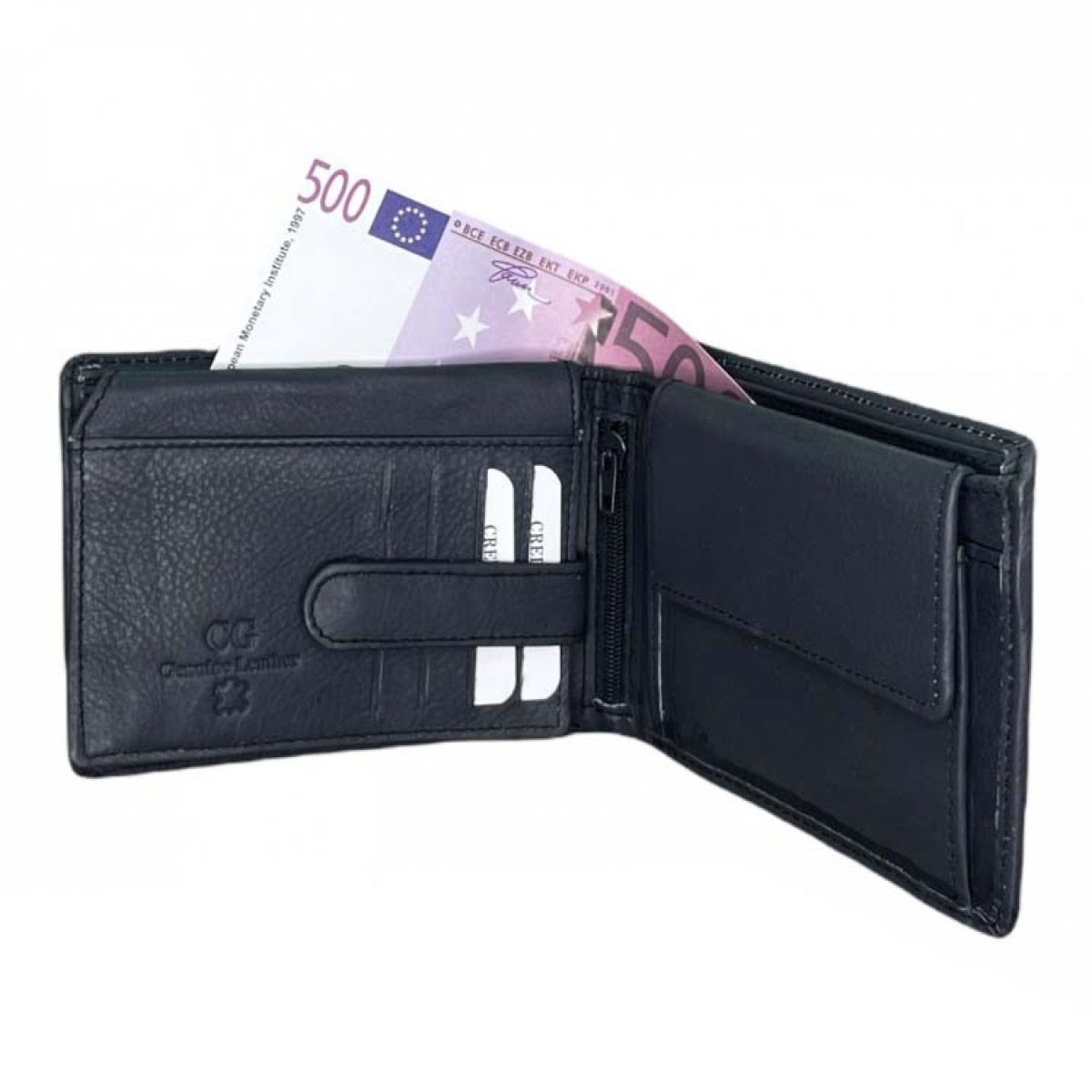 Ginis Leather Ανδρικό Πορτοφόλι Δέρμα CG83/2 Μαύρο Ginis Leather Ανδρικό Πορτοφόλι Δέρμα CG83/2 Μαύρο