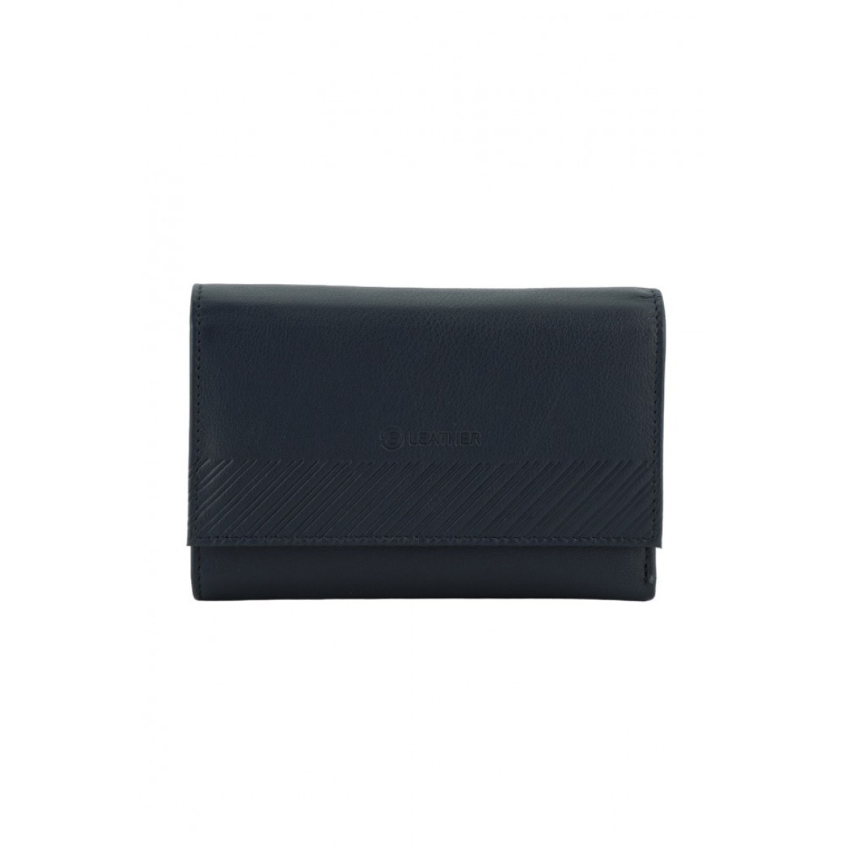 Ginis Leather Γυναικείο Πορτοφόλι Δέρμα ONS2 Μαύρο