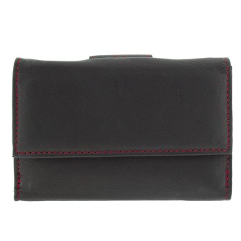 Ginis Leather Γυναικείο Πορτοφόλι Δέρμα MR10 Μαύρο