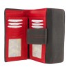 Ginis Leather Γυναικείο Πορτοφόλι Δέρμα MR8 Μαύρο