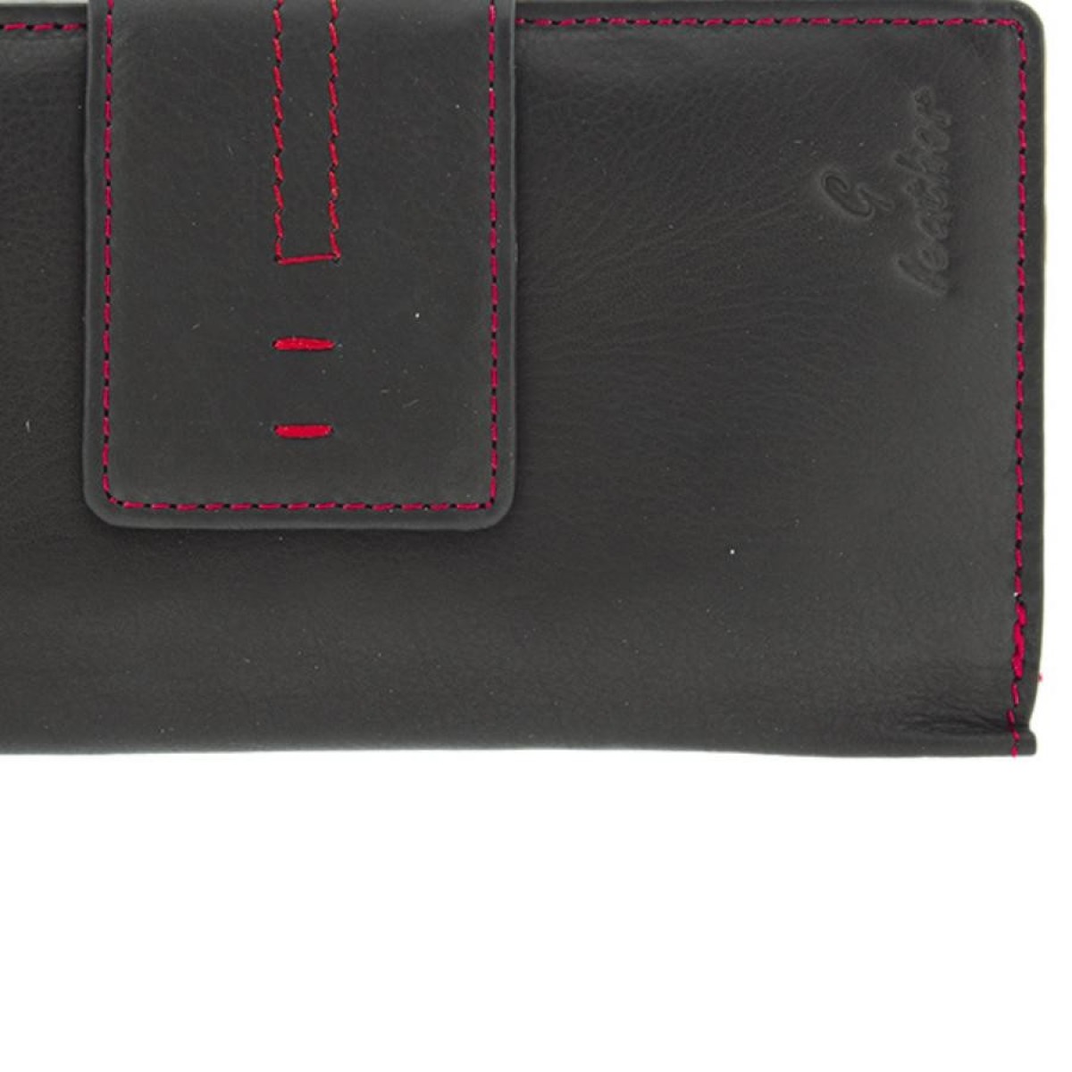 Ginis Leather Γυναικείο Πορτοφόλι Δέρμα MR8 Μαύρο