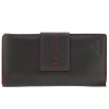 Ginis Leather Γυναικείο Πορτοφόλι Δέρμα MR8 Μαύρο