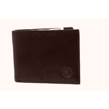 Ginis Leather Ανδρικό Πορτοφόλι Δέρμα VT1 Καφέ
