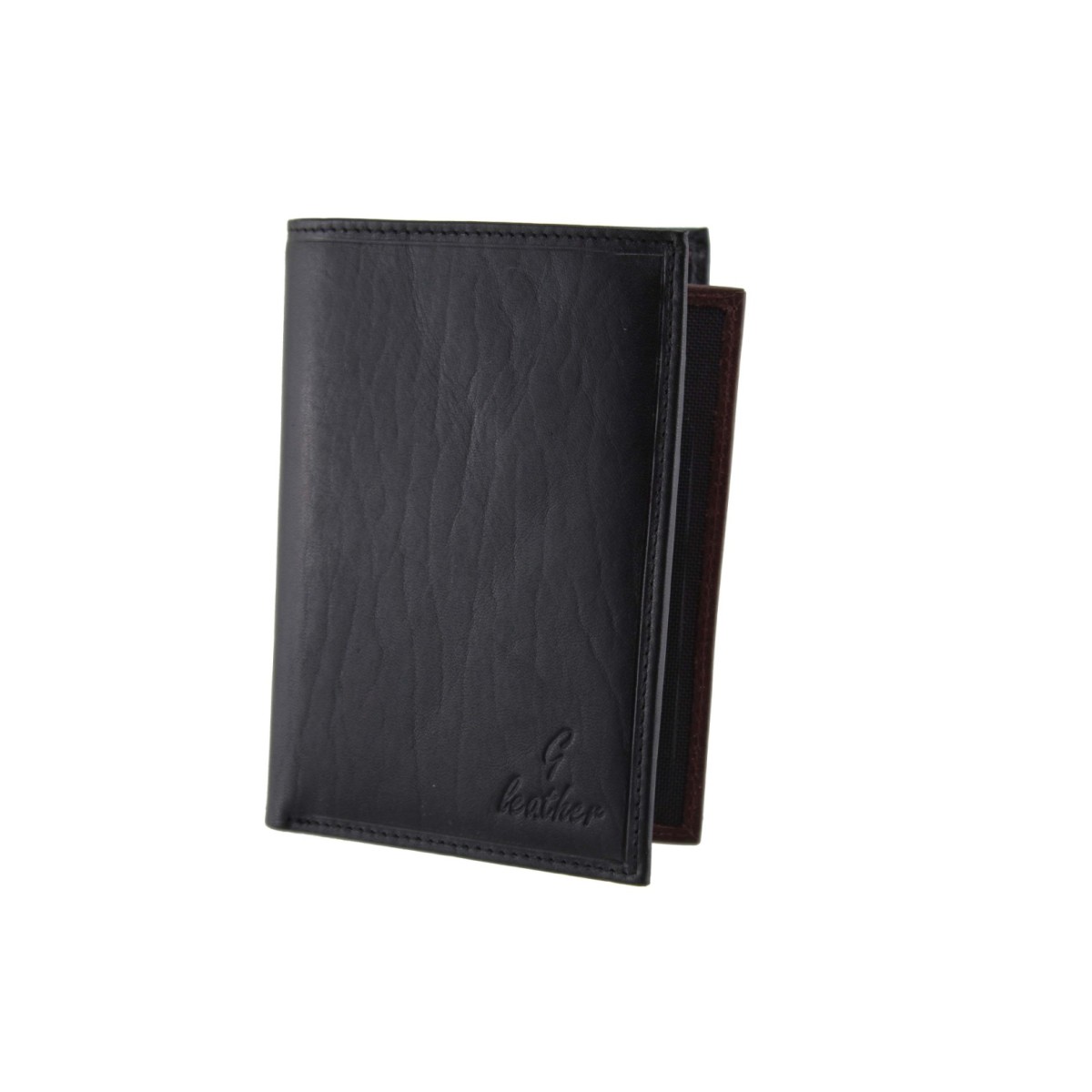 Ginis Leather Ανδρικό Πορτοφόλι Δέρμα WVT9 Μαύρο