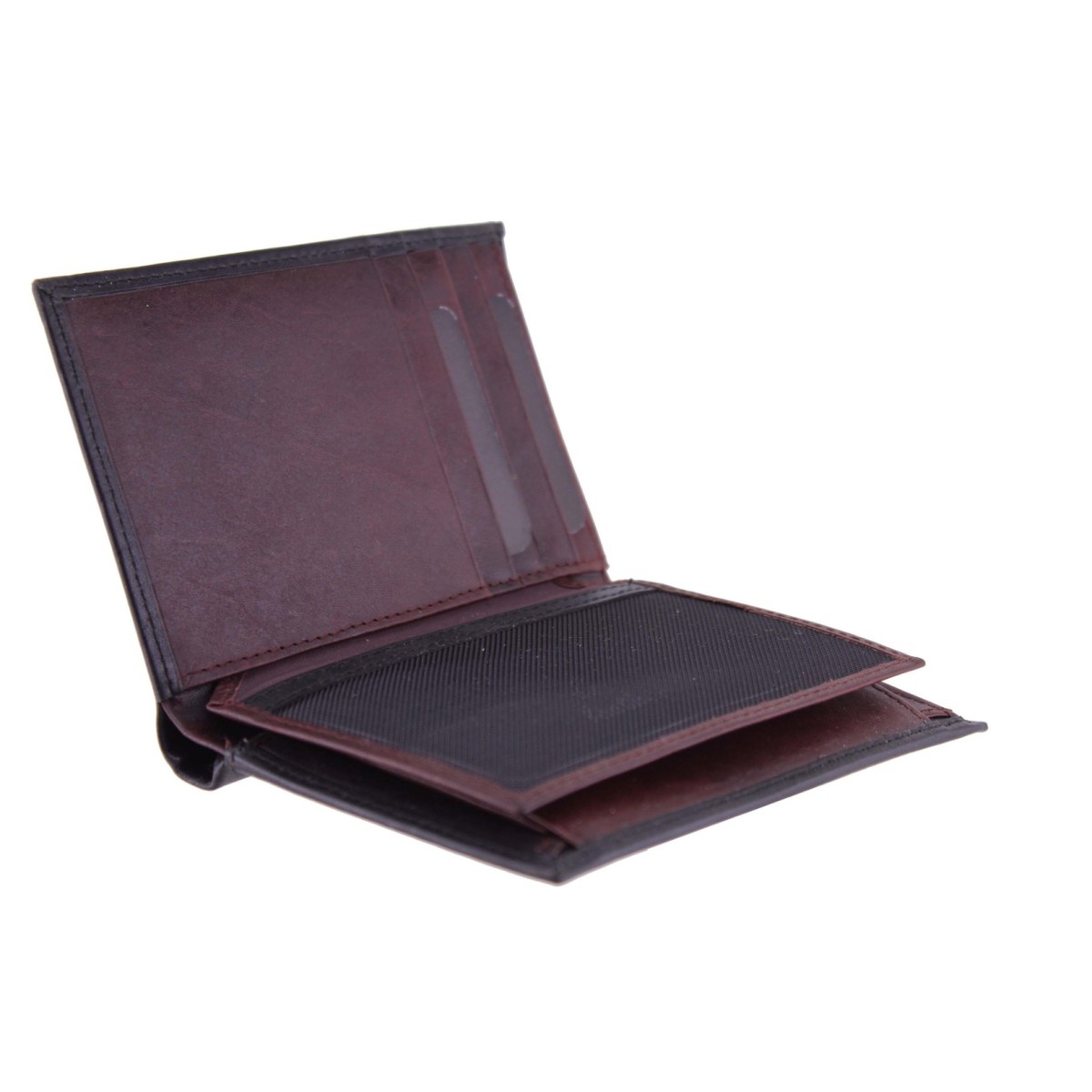 Ginis Leather Ανδρικό Πορτοφόλι Δέρμα WVT9 Μαύρο
