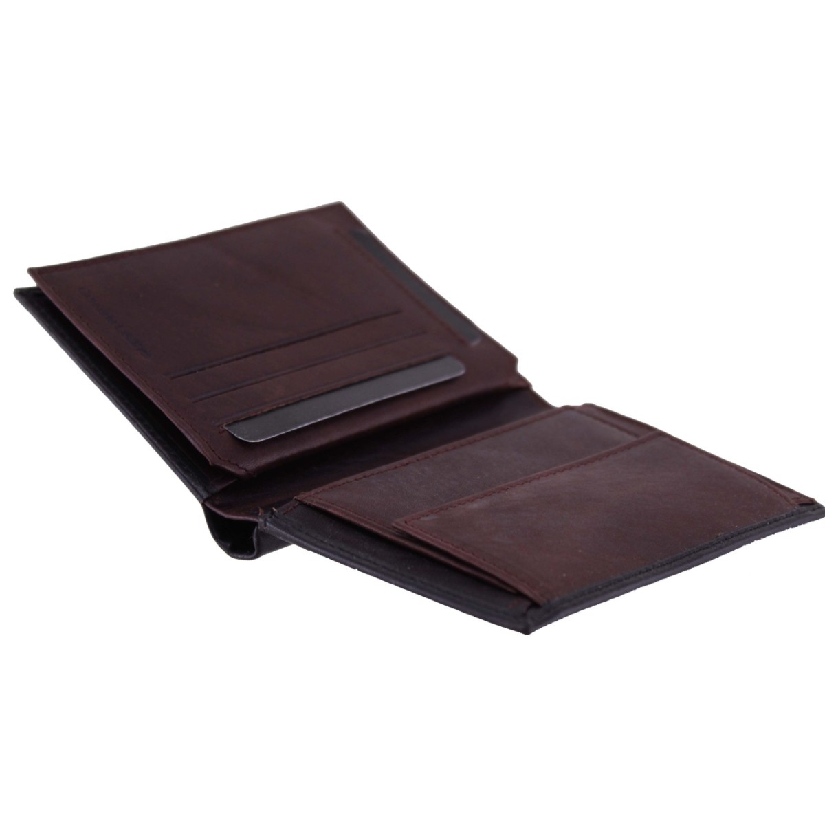 Ginis Leather Ανδρικό Πορτοφόλι Δέρμα WVT9 Μαύρο