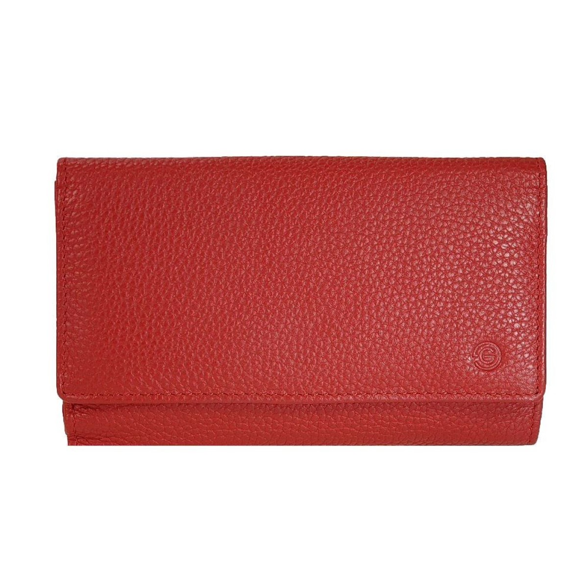 Ginis Leather Γυναικείο Πορτοφόλι Δέρμα FLO1 Κόκκινο