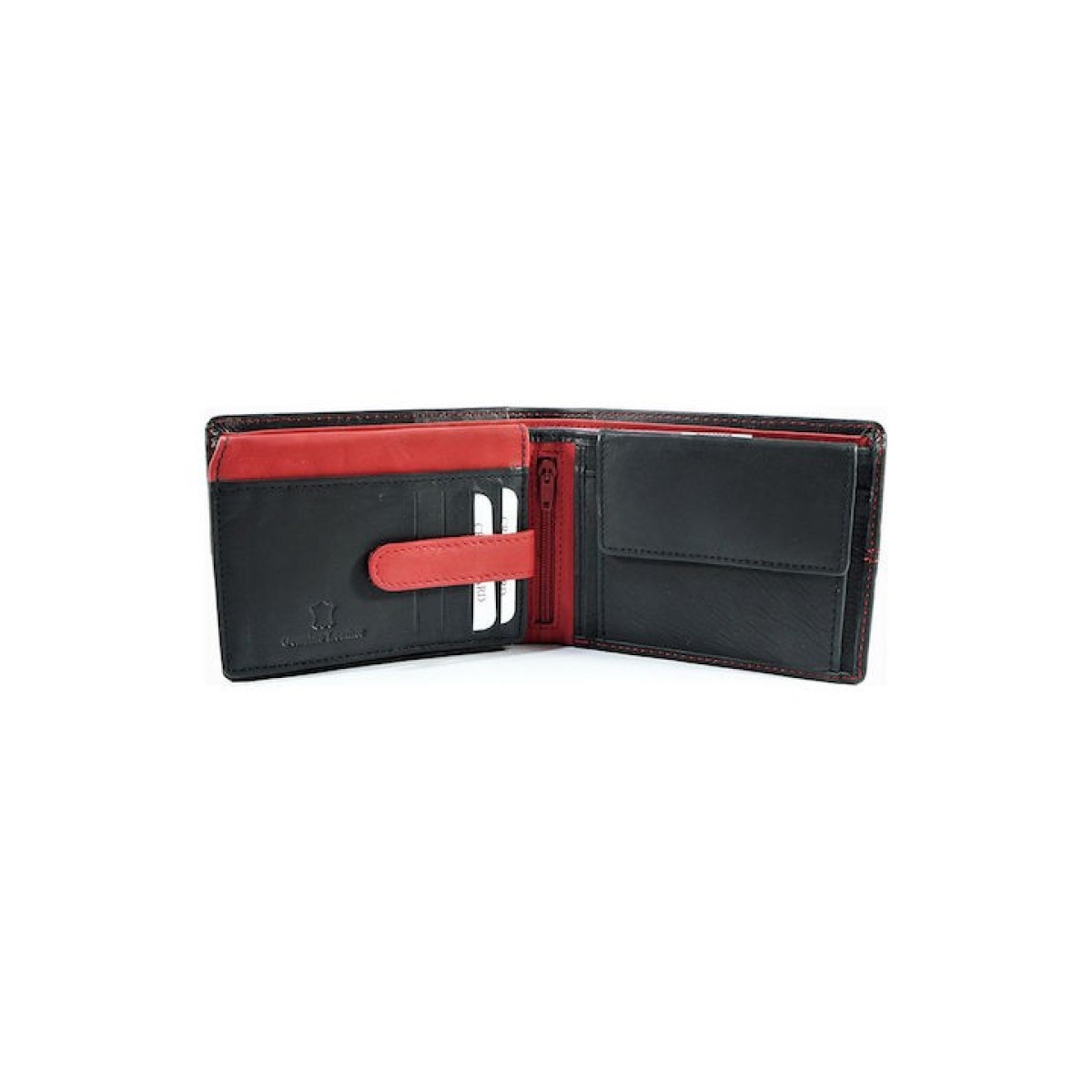 Ginis Leather Ανδρικό Πορτοφόλι Δέρμα MR1 Μαύρο