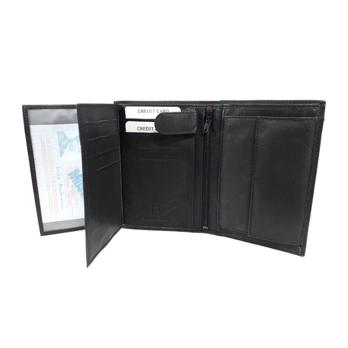 Ginis Leather Ανδρικό Πορτοφόλι Δέρμα CG4 Μαύρο