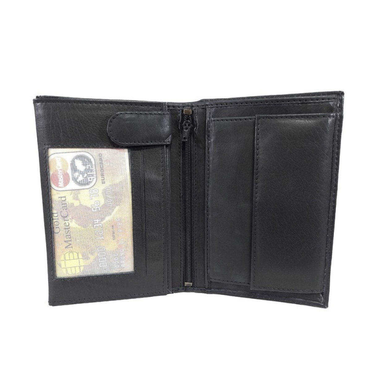Ginis Leather Ανδρικό Πορτοφόλι Δέρμα CG4 Μαύρο