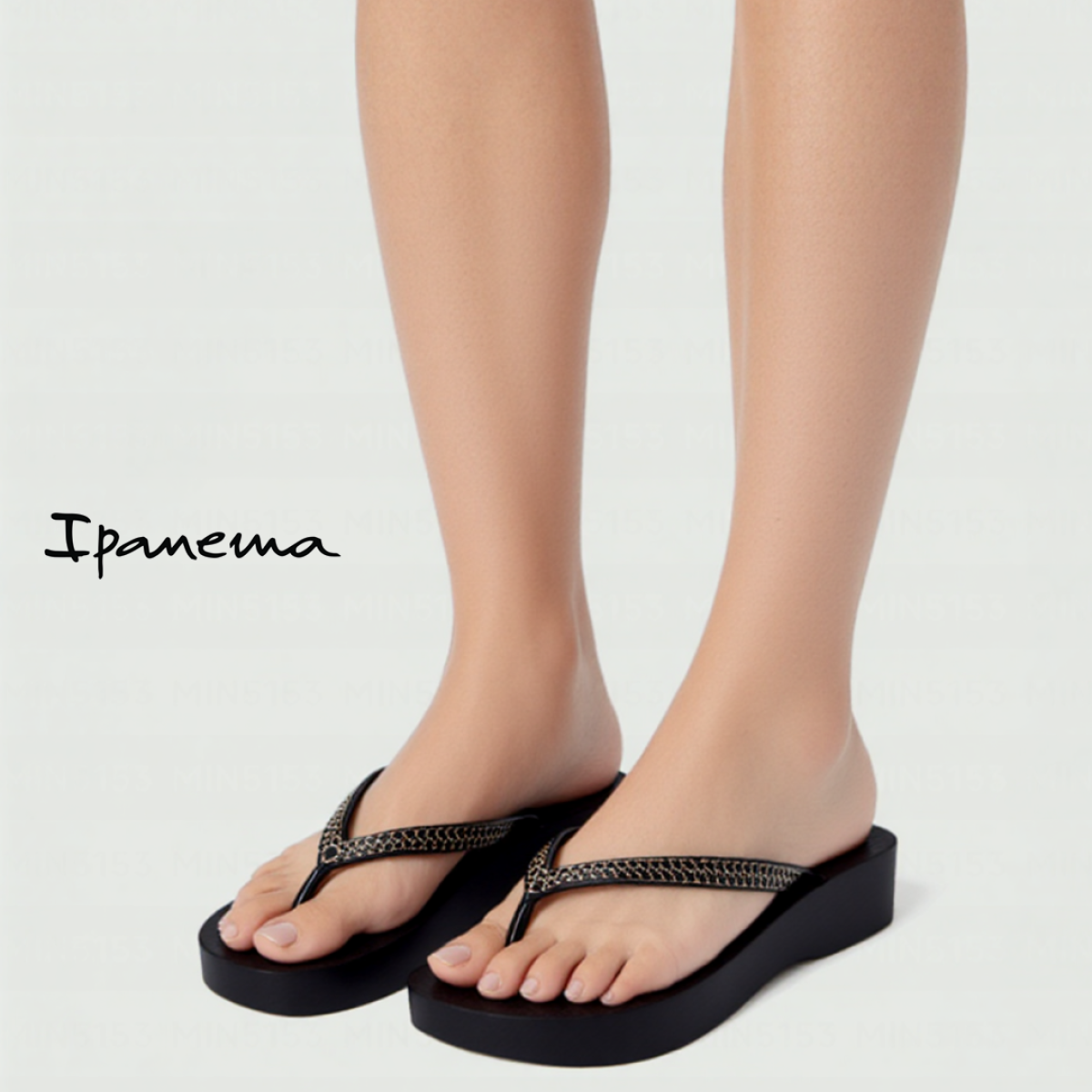 Ipanema Γυναικείες Σαγιονάρες 780-26333 (83750-BP367) Μαύρο Χρυσό