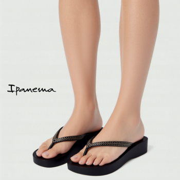 Ipanema Γυναικείες Σαγιονάρες 780-26333 (83750-BP367) Μαύρο Χρυσό