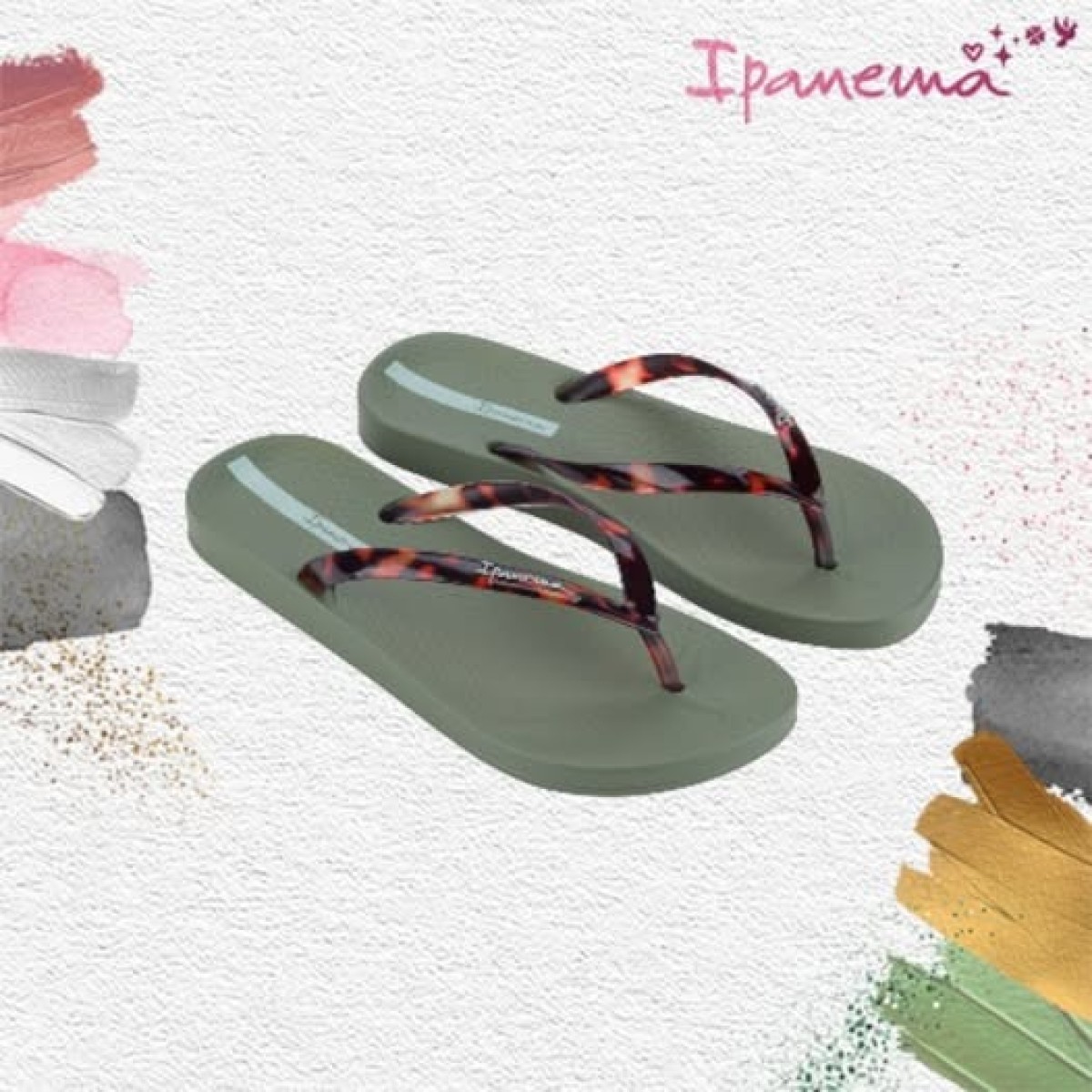 Ipanema Γυναικείες Σαγιονάρες 780-26356 (83648-AJ405) Χακί Tartaruga