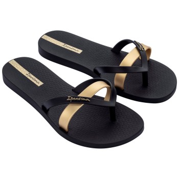 Ipanema Γυναικείες Σαγιονάρες 780-26324 (81805-AT156) Μαύρο Χρυσό