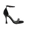 LADY Shoes Γυναικεία Πέδιλα 04 Μαύρο Satin