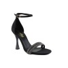 LADY Shoes Γυναικεία Πέδιλα 04 Μαύρο Satin