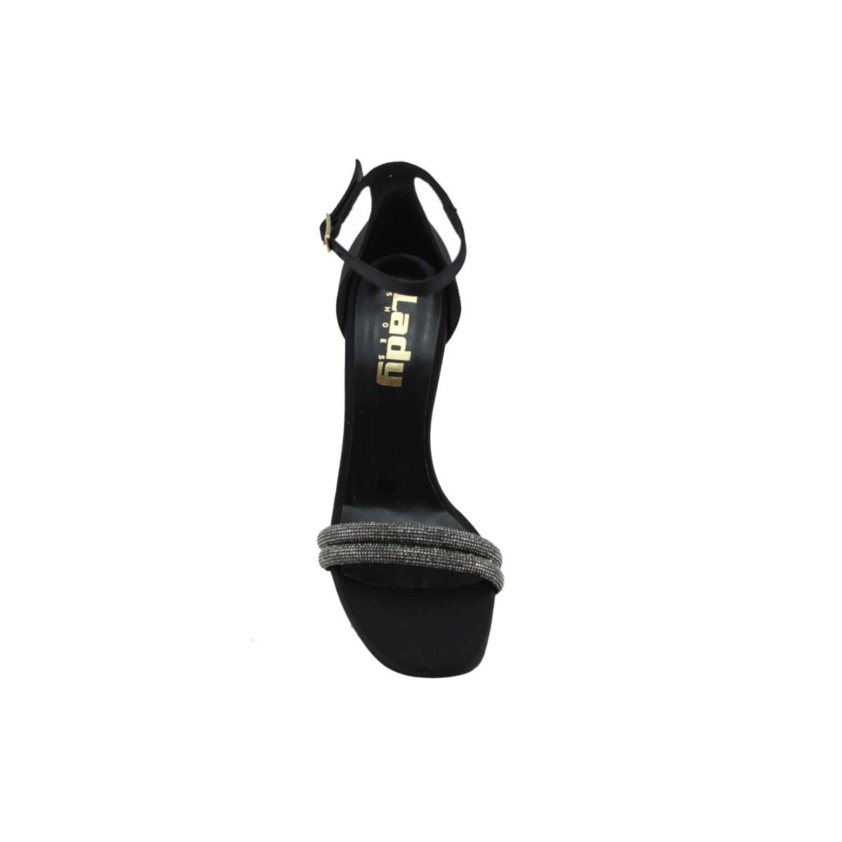 LADY Shoes Γυναικεία Πέδιλα 04 Μαύρο Satin