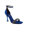 LADY Shoes Γυναικεία Πέδιλα 04 Μπλέ Satin
