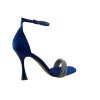 LADY Shoes Γυναικεία Πέδιλα 04 Μπλέ Satin