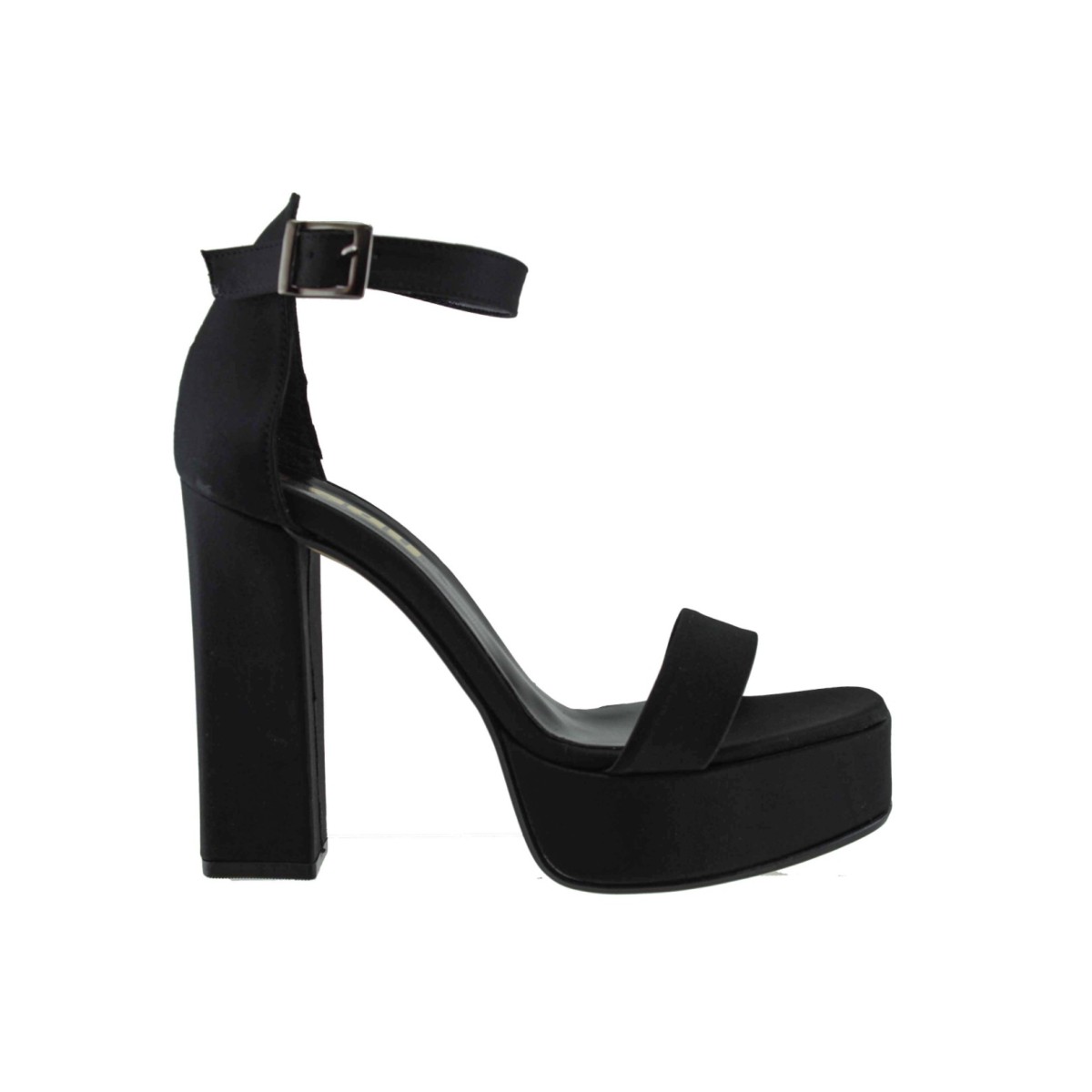 LADY Shoes Γυναικεία Πέδιλα 02 Μαύρο Satin