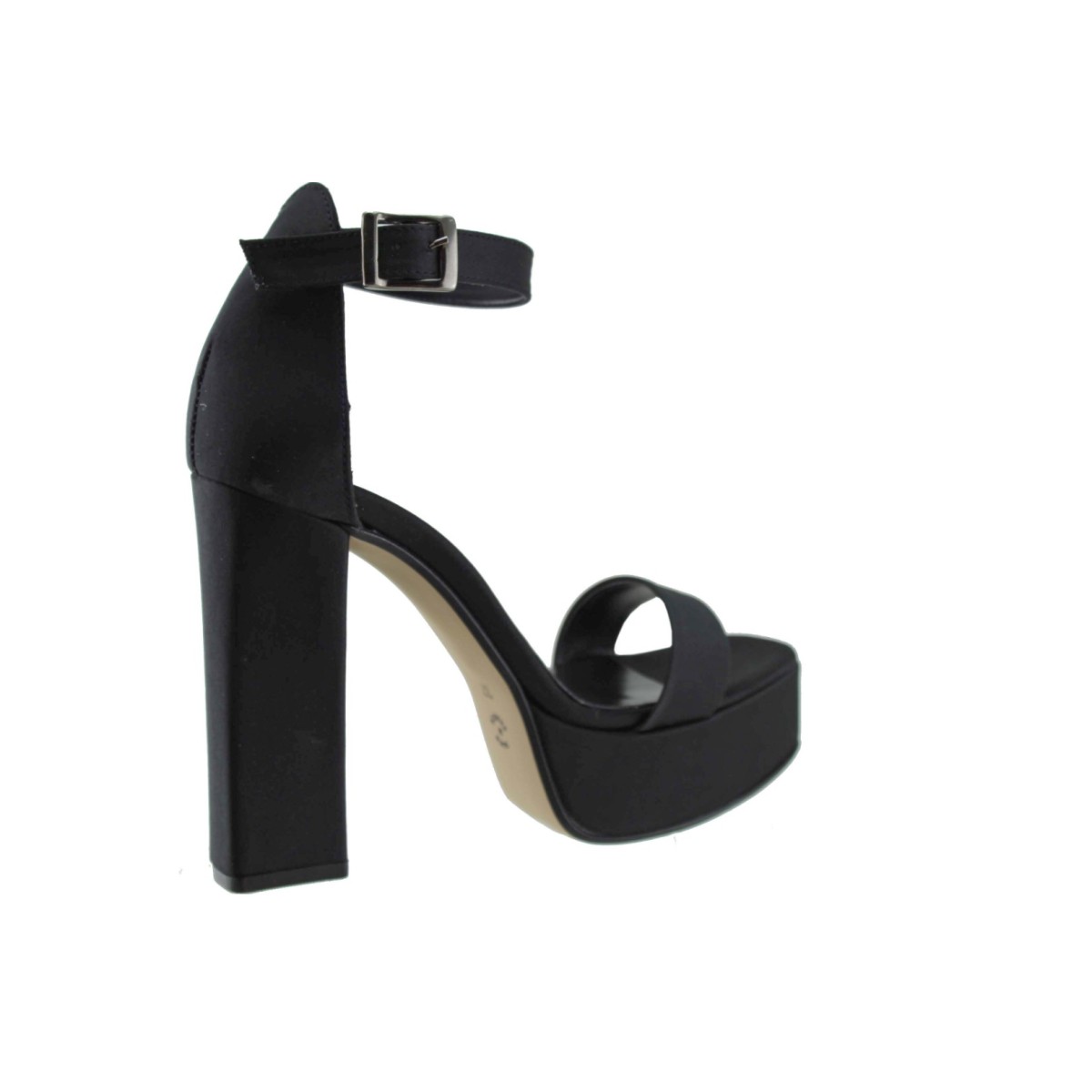 LADY Shoes Γυναικεία Πέδιλα 02 Μαύρο Satin