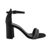 LADY Shoes Γυναικεία Πέδιλα 07 Μαύρο Satin