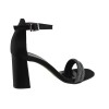 LADY Shoes Γυναικεία Πέδιλα 07 Μαύρο Satin