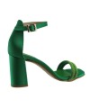 LADY Shoes Γυναικεία Πέδιλα 07 Πράσινο Satin