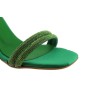 LADY Shoes Γυναικεία Πέδιλα 07 Πράσινο Satin