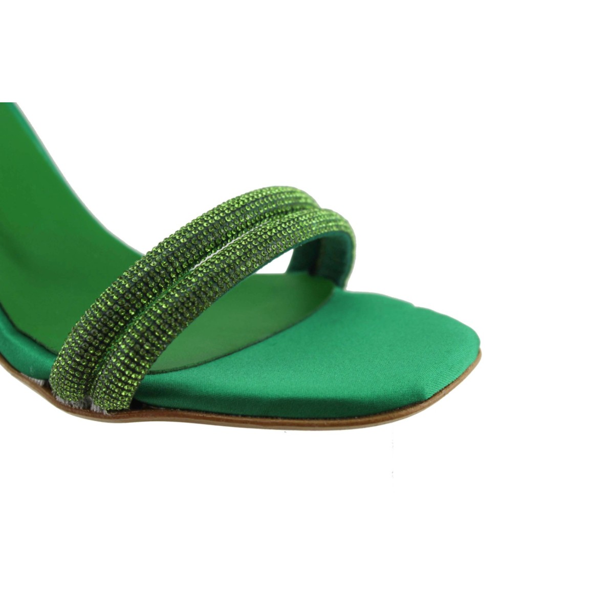 LADY Shoes Γυναικεία Πέδιλα 07 Πράσινο Satin