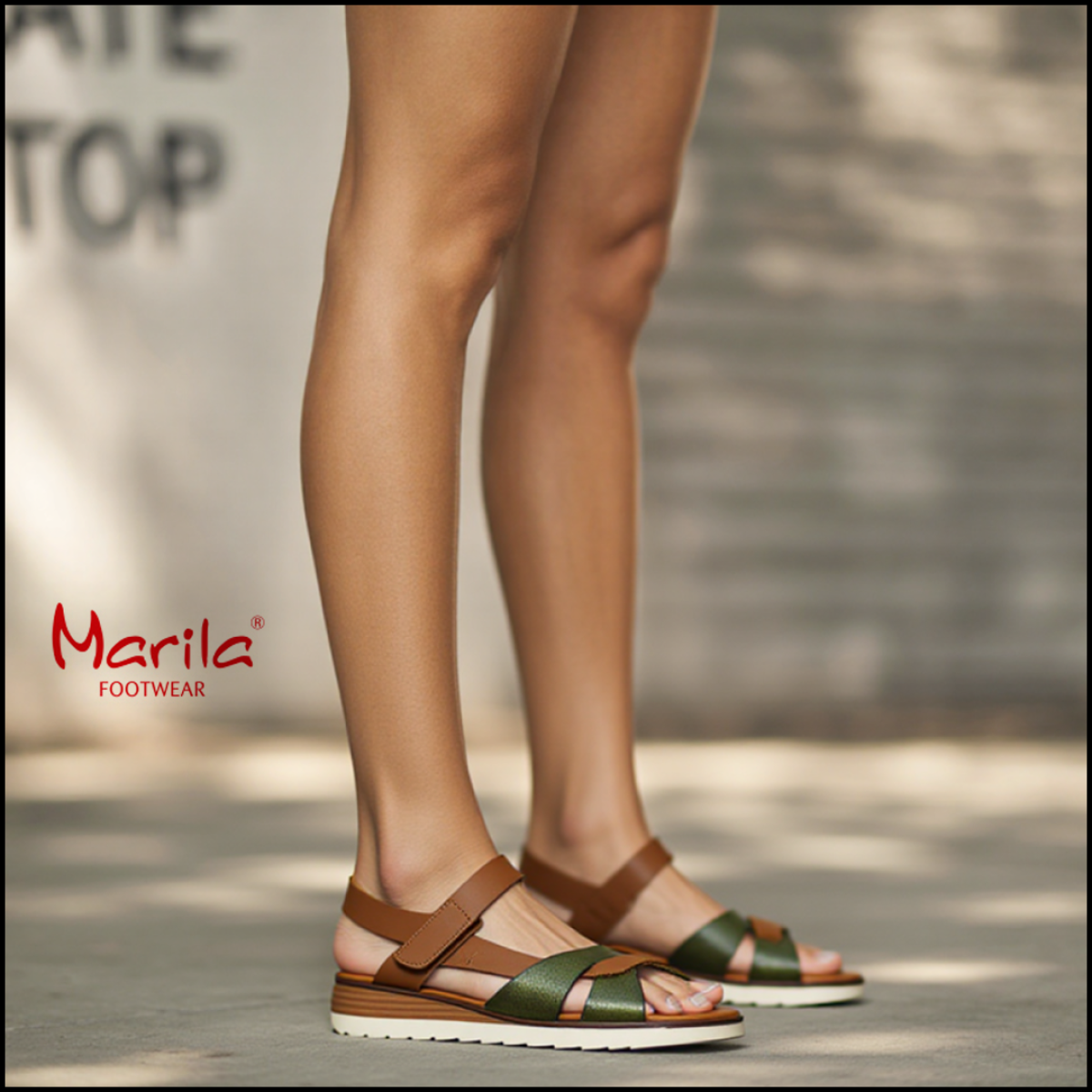 Marila Γυναικεία Πέδιλα Δέρμα 748-26051 Ταμπά