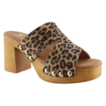 Marila Γυναικεία Mules Δέρμα 748-25010 Leopard