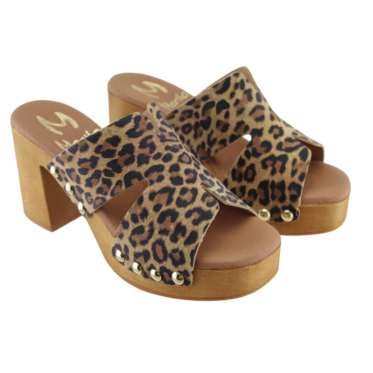 Marila Γυναικεία Mules Δέρμα 748-25010 Leopard