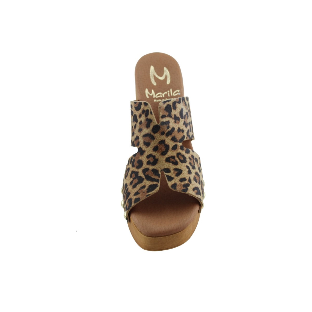 Marila Γυναικεία Mules Δέρμα 748-25010 Leopard