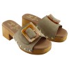 Marila Γυναικεία Mules Δέρμα 748-25004 Μπεζ Suede