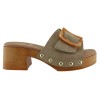 Marila Γυναικεία Mules Δέρμα 748-25004 Μπεζ Suede
